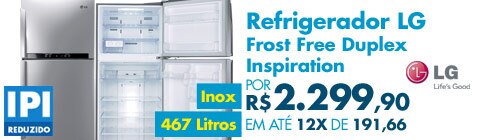 Refrigerador LG Frost Free Duplex Inspiration