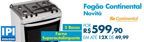 Fogão Continental Novitá