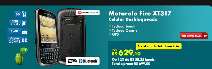  Motorola Fire XT317 - Celular Desbloqueado