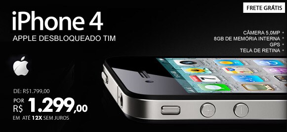 Iphone 4 Apple Desbloqueado Tim