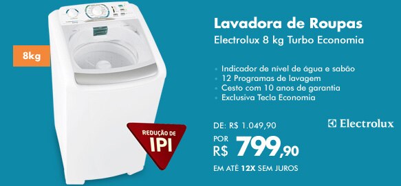 Lavadora de Roupas Electrolux