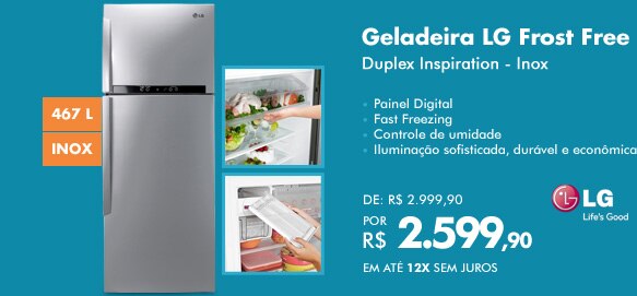 Geladeira LG Frost Free Duplex