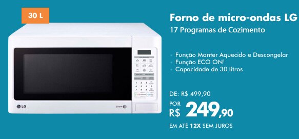 Forno de micro-ondas LG 
