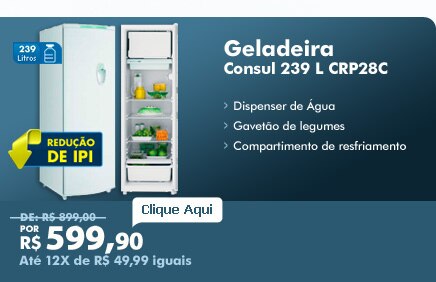 Refrigerador Consul 239 L CRP28C