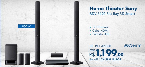 Home Theater Sony BDV-E490