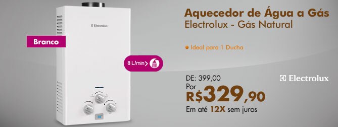 Aquecedor de Água a Gás Electrolux