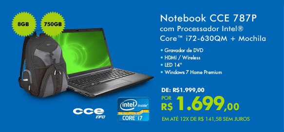 Notebook CCE 787P