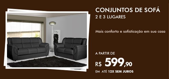 Conjunto de Sofá 2 e 3 lugares
