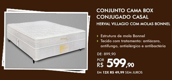 Cama Box Casal Conjugado Simbal