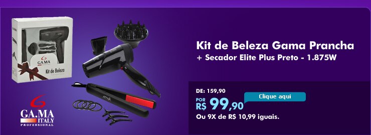 Secador Taiff Smart - 1.300W + Prancha Taiff Cerâmica