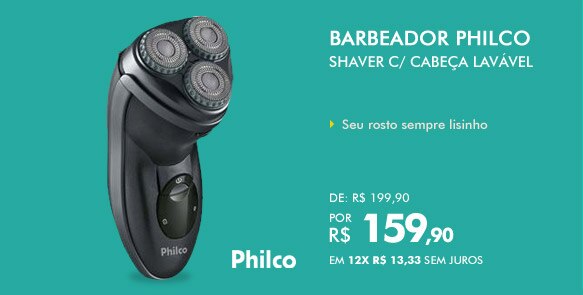 Barbeador Philco Shaver c/ Cabeça Lavável