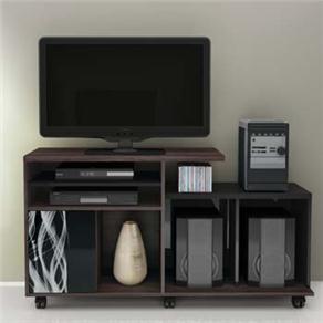 Rack Caemmun Lampi&atilde;o para TV at&eacute; 32 - Capuccino / Preto - cod: 2004370