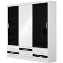 Guarda-Roupa Santos Andirá Teen Flex 3.6 com 3 Portas Flex - Branco/Lilás/Preto