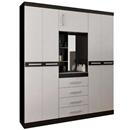 Guarda-Roupa Santos Andirá Havana Plus Capelinha c/ 5 Portas - Imbuia/Branco