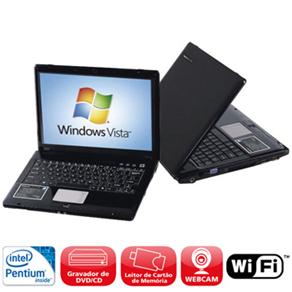 Notebook Microboard Ellite c/ Intel Dual Core T2080, 1GB, HD 80GB, LCD 12´´, Wireless, Gravador de DVD e Windows Vista - Notebook ( 64385 )