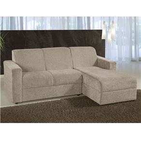 Sofá 2 Lugares American Comfort Roma em Chenille c/ Chaise - Bege