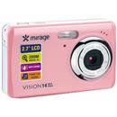 Câmera Digital Mirage Vision DC086 Rosa c/ 14MP...