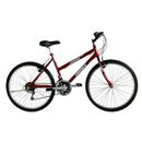 Bicicleta Aro 26 Prince Fashion 0708275 com 18 Marchas - Vermelha