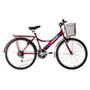 Bicicleta Aro 26 Prince Forte 08309 com 18 Marchas - Vermelha