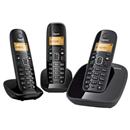 Telefone s/ Fio Gigaset Siemens A390 DECT 6.0 Preto c/ Id. Chamadas + 2 Ramais