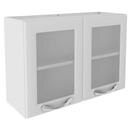 Armário Itatiaia Premium c/ 2 Portas de Vidro Branco