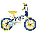 Bicicleta Aro 12 Prince Bike Príncipe c/ Rodinhas - Azul/Amarelo