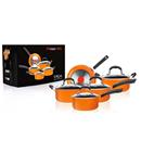 Conjunto de Panelas Micaza Colors Laranja Alumínio Antiaderente - 5 Peças