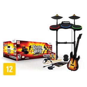 Jogo Guitar Hero:World Tour c/ Microfone, Bateria e Guitarra - Wii - Jogos Nintendo Wii ( 26204 )