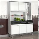 Cristaleira Zanzini Master c/ 6 Portas e 3 Gavetas 03780603 - Branco/Preto