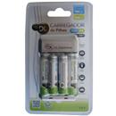Carregador DL CA-4 Prata AA/AAA 900MAH com 2 Pi...