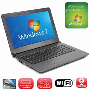 Notebook Positivo Unique N3100 com Intel Atom D425, 2GB, 320GB, Gravador de DVD, Leitor de Cartões, Wireless, LED 14´´ e Windows 7 Starter Original - Notebook ( 377879 )
