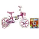 Bicicleta Aro 12 Prince Bike Princesinha c/Cesta e Rodinhas+Kit Figurinhas p/Álbum Oficial da Copa do Mundo FIFA:2010-Pague 60 Cromos e Leve 68-Panini