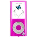 MP4 Player Logic FL670 Rosa 4GB c/ Rádio FM, Gravador de Voz, Visor 1.8" e Micro SD