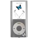 MP4 Player Logic FL670 Cinza 4GB c/ Entrada Micro SD, Rádio FM, Gravador de Voz e Display de 1.8"