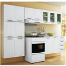 Cozinha Colormaq Eclipse Plus com Armário Triplo com Vidro 3 Peças - Branco