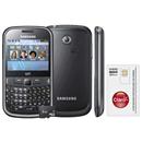 Celular Desbloqueado Claro Samsung GT-S3350 Ch@t 335 Preto QWERTY c/ Câmera, Wi-Fi, Bluetooth, Fone e Cartão 2GB + Chip Único Claro Pré-Pago