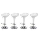 4 Bancos Altos Stool c/ Regulagem de Altura à Gás - Branco - Importado