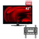 TV 42" LCD LG 42LD420 Full HD c/ Entradas HDMI e USB e Conversor Digital + Suporte Fixo ELG N01V2