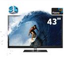 TV 43" 3D Plasma Samsung Série D491 PL43D491 c/...