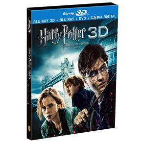 Blu-Ray 3D + Blu-Ray + DVD/Cópia Digital - Harry Potter e as Relíquias da Morte: Parte 1 - 2 Discos