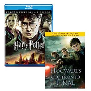 Blu-Ray - Harry Potter e as Relíquias da Morte: Parte 2: Edição Especial - 2 Discos + DVD - Harry Potter: Hogwarts: O Confronto Final: Disco Bônus