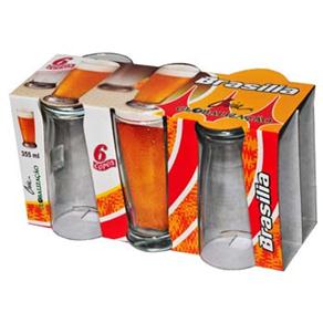 Conjunto de Copos Crisa Brasilia 355ml com 6 Peças - Copos ( 452807 )