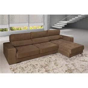 Sofá 2 Lugares American Comfort Apolo Retrátil com Chaise - Marrom - Sofás ( 433461 )