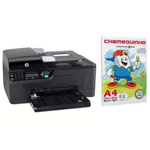 Multifuncional HP Officejet 4575 CQ808A + Papel Sulfite Chamequinho Branco A4 100 Folhas CEQ075C - Jato de Tinta ( 1000031358 )