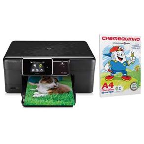 Multifuncional HP Photosmart Plus eAIO CN216A Wireless c/ ePrint e Leitor de Cartões + Papel Sulfite Chamequinho Branco A4 100 Folhas CEQ075C - Jato de Tinta ( 1000031360 )