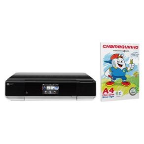 Multifuncional HP Envy 100 All in One Officejet J4660 CN517A c/ Wireless e Leitor de Cartões + Papel Sulfite Chamequinho Branco A4 100 Folhas CEQ075C - Jato de Tinta ( 1000031364 )
