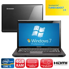 Notebook Lenovo G470 com Intel Core i5-2410M, 4GB, 500GB, Gravador de DVD, Leitor de Cartões, HDMI, Bluetooth, Webcam, LED 14´´ e Windows 7 - Notebook ( 706511 )
