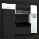 Cozinha Bartira Lorena 3 Peças - Branco/Preto