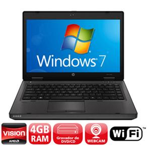 Notebook HP ProBook 6465b com AMD Quad Core A6-3410MX Vision Pro, 4GB, 320GB, Gravador de DVD, Wireless, AMD Radeon, LED 14´´ e Windows 7 Professional - Notebook ( 439925 )