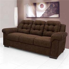 Sofá 3 Lugares Linoforte América TC20 em Chenille - Marrom - Sofás ( 438021 )